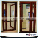 Oak Solid Wood Door With Aluminum Cladding and Tempered Glass thumbnail-1