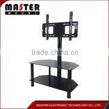 Lcd Tv Floor Stainless Steel And Glass Hotel Tv Stand thumbnail-3