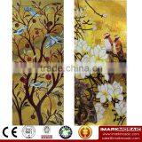 IMARK Golden Color Flower Pattern Mosaic Mural/Pictures Pattern Mosaic Tile/Hand Cut Mosaic Tile For Wall Decoration