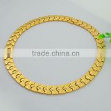 Wholesale Fashion 24k Gold Plated Stainless Steel Magnetic Necklace