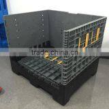 Grey Heavy Duty Collapsible Plastic Stacking Folding Pallet Tank Box thumbnail-2