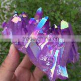 Large Light Purple Raw Crystal Cluster With Plating for Sale thumbnail-3