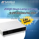 4.2M distance for 200''20000Hours Lamp Lifespan LED 3D Android 4.2 mini usb projector