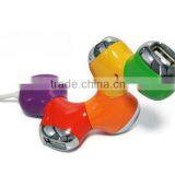 New HQ Multi Color Flower Rotatable 4 Port USB Hub High Speed Slot Hub thumbnail-3