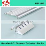 Aluminum alloy type c usb 3.1 4 por hub driver download high speed for Windows/Linux/Mac OS