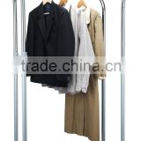 Chrome Double flared Adjustable Height Garment Rack cloth rack clothes hanging stand