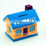 OEM plastic house shape coin bank with cheap price