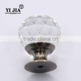 Plated Brass Clear Zinc Base Cabinet Hardware Glass Pulls thumbnail-4