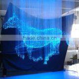 Contemporary horse design Led fiber optic lighting chandelier for park decoration