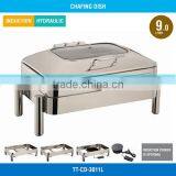 Buffet Food Warmer - 9 L, Glass Cover, Hydraulic Hinge, TT-CD-3011L thumbnail-1