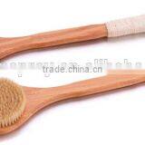 100% Pure Boar Bristle Wth Bamboo Long Handle Bath Brush thumbnail-1