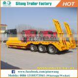 35 Ton Lowboy Trailer Suit For Crane Excavator Tractor Use Detachable Lowboy Trailer For Sale thumbnail-1
