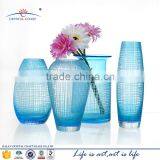 Glass Vase Manufacturer Antique Light Blue Glass Vase Centerpiece Cheap thumbnail-1