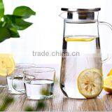 Chill Water Pitcher /Premier Quality Borosilicate Glass Pitcher - Stainless Steel Lid thumbnail-4