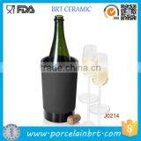 Custom Black Finished Ceramic Wine Cooler