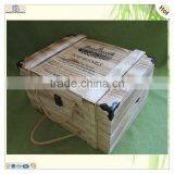 Cheap Gift Hot Stamped Logo Antique Wooden Wine Boxes thumbnail-2
