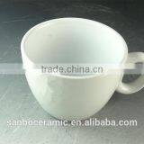White Ceramic Mug Cup / Big Cup for Capucimo / Customer Logo Print OEM Solo Cups thumbnail-2