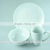 Ceramic Dinnerware White Embossed Dinner Sets 12 Pcs / 16 Pcs Set of Dinnerware Cheap Wholesale in Stock thumbnail-2