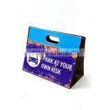 Foldable Faux Leather Storage Bin With Two Handles, Durable Open Storage Basket thumbnail-2