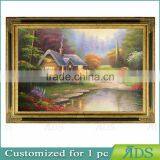 Wall Decor Village Scenery Oil Painting On Canvas thumbnail-5