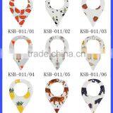 Wholesale Fancy Cartoon Print Toddler Baby Bandana Bibs Kids Bibs thumbnail-5