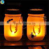 Diy Jar Candle Holders Halloween Party Favor Frosted Glass Candle Jars thumbnail-6