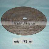 Carbonized Round Wooden Plate for Sale thumbnail-1