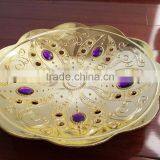 Silver Plastic Charger Plate Decorative Gilded Fruit Tray thumbnail-5
