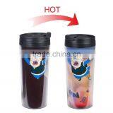 PS Double-wall Color Change Plastic Travel Mug thumbnail-4