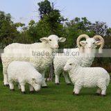 China Supplier Wholesale Outdoor Garden Decoration Life Size Resin Goats Sculptures thumbnail-1