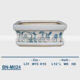 Vietnamese Ceramic Hand Carved Bonsai Mini Flower Pot BN-M024 thumbnail-1