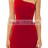 Hot Girl Sexy Night Club One Shoulder Bodycon Dress of Velvet HSD2192 thumbnail-2