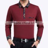 Promotional Custom Printing Unisex T Shirts/Male V Thin Mercerized Cotton Shirt Collar thumbnail-4