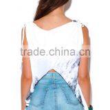 Wholesale Sublimation Graphic Print V Neck Tank Top thumbnail-4