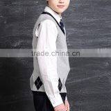 New England Impression Cotton V Collar Student Boys Knitted Vest Custom School Uniform thumbnail-5