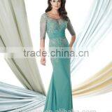 Formal Long Sleeve Lace Full Length Mother Dresses for Juniors thumbnail-3