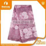 Bestway Textile FL0072 In Pink Color Dubai French Chantilly Lace Wholesale thumbnail-1