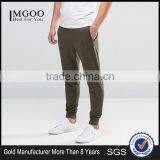 Plain Olive Green Men Skinny Fit Workout Joggers With Pocket Side Men Gym Sweatpants thumbnail-1