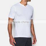 Mens Short Sleeve Tops Casual Quick Dry Slim Fit Polyester Spandex Blend Stretchy Material Tops Football Tee Solid Custom Color thumbnail-4
