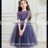 2017 High Quality Summer Child Clothing White Dress Purple New Model Girl Dress thumbnail-4