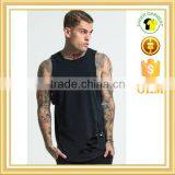 New in Distressed Tank Top 100% Cotton Safety Vest Curved Hem Top