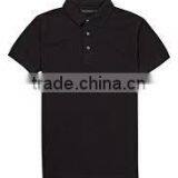 High Quality Custom Cotton Slim Fit Plain Black Polo Shirts thumbnail-3