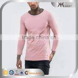 China Apparel Wholesale 2017 Fashion Men Raglan Long Sleeve Solid Color Fit T Shirts thumbnail-1