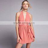 Newest Sexy Deep-v Halter Backless Women Beach Summer Dresses 2017 thumbnail-1