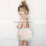 Halter Summer 100%Cotton Lace Ruffles New Baby Romper Design thumbnail-2