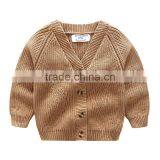 S33461W Boy Sweaters Pure Color 100% Cotton Knitted Pullover Sweaters thumbnail-3