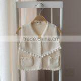 S32903W Cute Crochet Baby Sweater Vest 2017spring New European Style Cotton Knitted Waistcoat Sweaters thumbnail-4
