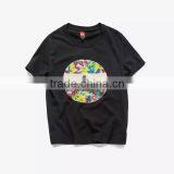 Mens Oversized Tshirt Boys Stylish T-shirt Floral Pattern Boys T-shirt Raglan T-shirt thumbnail-3