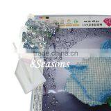 Handmade Blue Flower Pattern Embroidery Diamond Painting DIY Kit Cross-Stitch For Living Room thumbnail-2