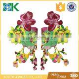 Wholesale 3D Blue Lace Patch Fabric Peony Applique Computer Embroidered Flower Stage Clothes Diy Accessories thumbnail-1